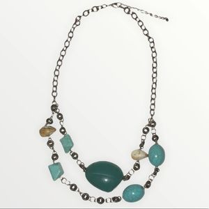 💫4/30 Vintage Multicolour Faux Stone Statement Necklace